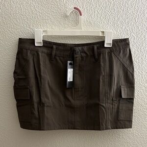 Motel Ajeng skirt in panama dark grey